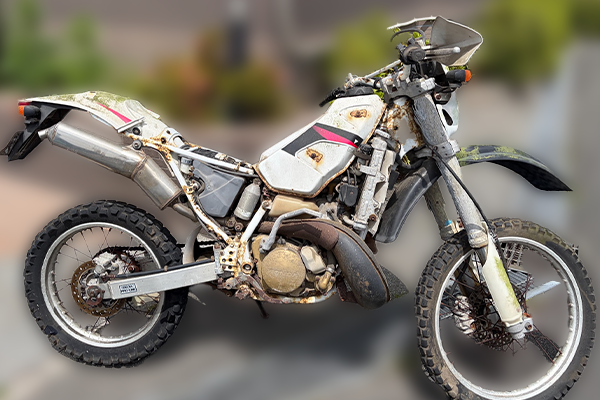 熊本県菊池郡で回収した原付 ホンダ CRM250